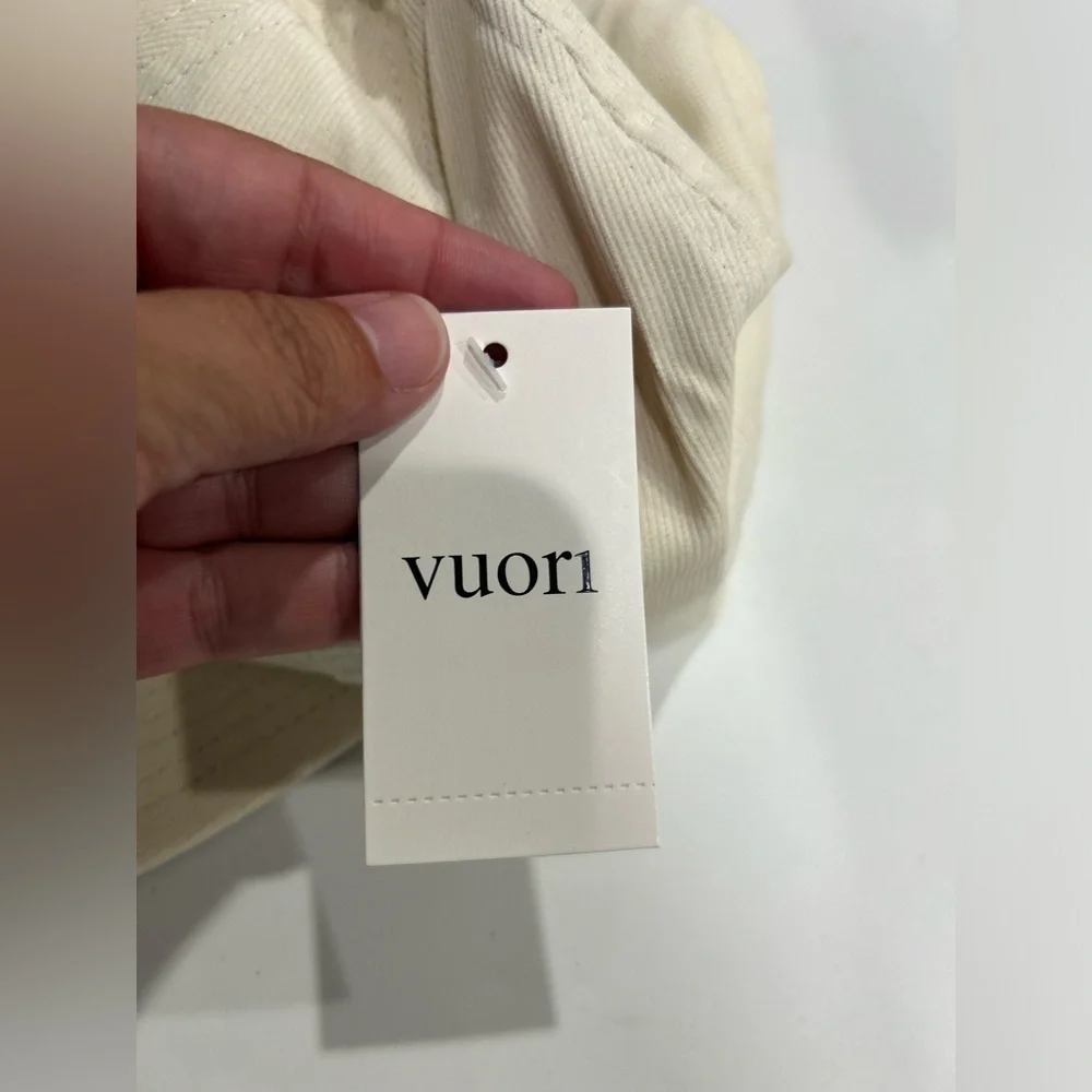 Vuori Performance Cord Hat Bone Cream Off-White NWT Flat Bill Performance Cotton